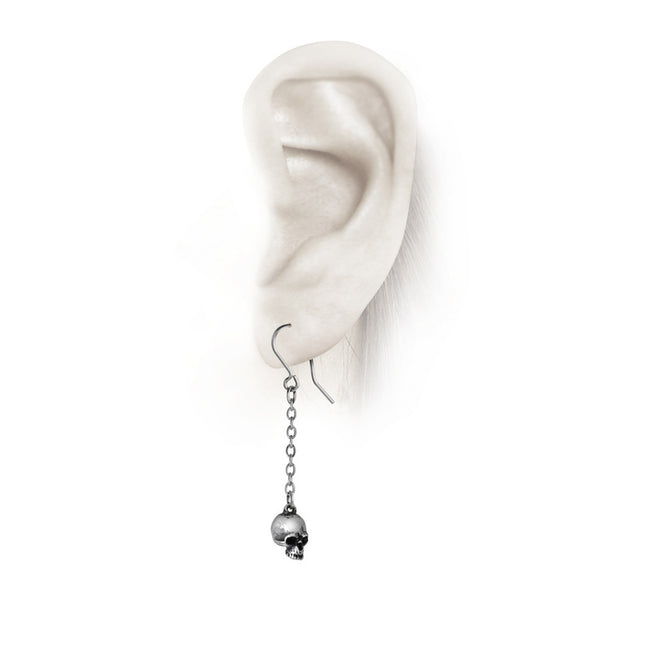 Deadskulls Earrings- on mannequin