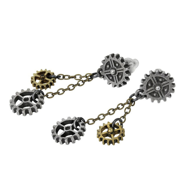 Steampunk Machine Cog Earrings