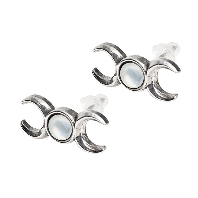 Triple Goddess Studs- angled view