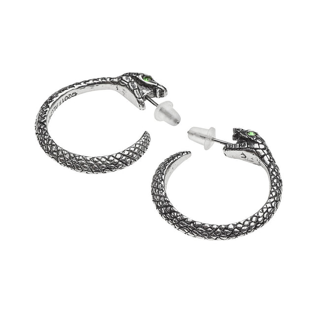 The Sophia Serpent Earrings- angled view