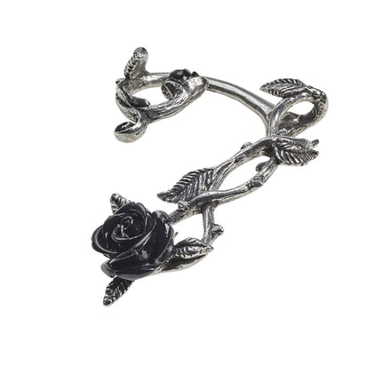 Black Rose Ear Wrap- angled view