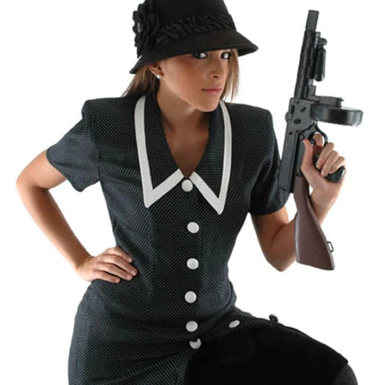 Black Cloche 20s Hat- worn by model
