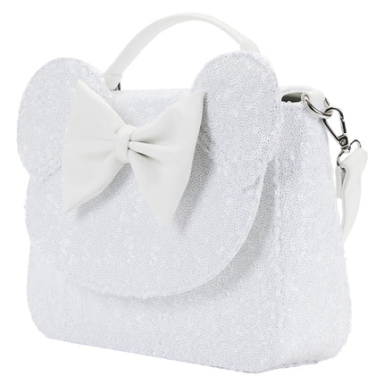 Minnie Mouse Sequin Wedding Crossbody Bag- side view