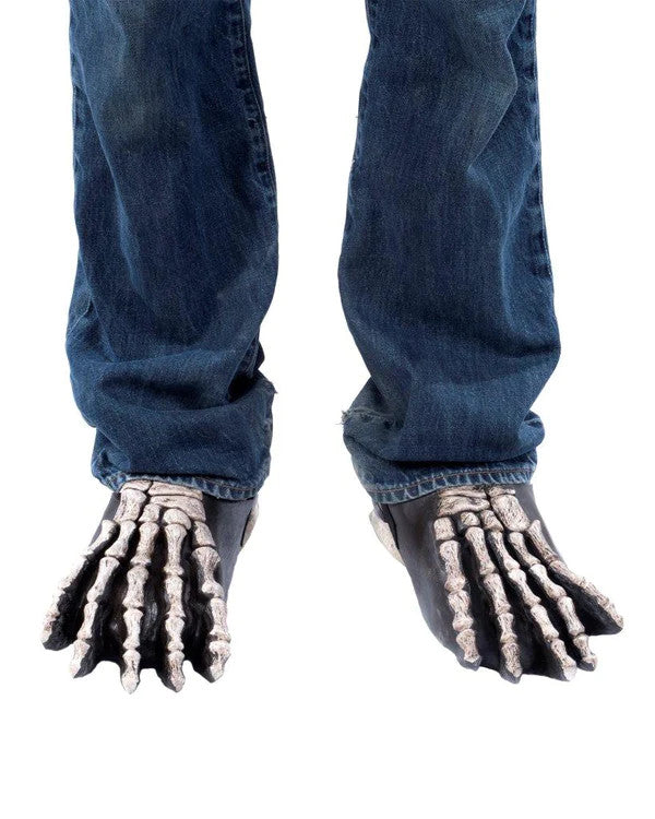 Skeleton Feet- front view, paired with jeans