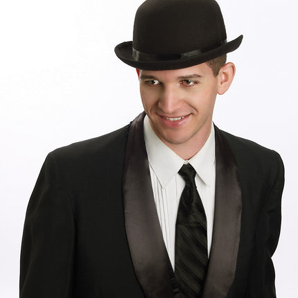 Deluxe Black Bowler Hat