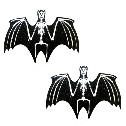 Pasties Skeleton Bat Glow Black