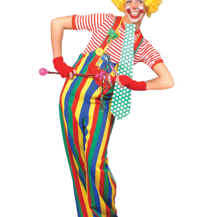 STRIPED CLOWN OVERALLS AD MED