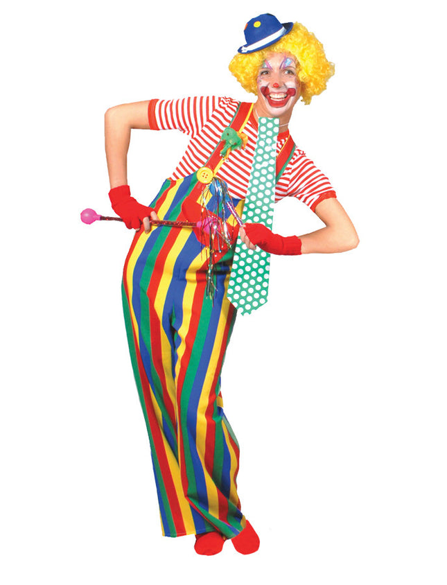 STRIPED CLOWN OVERALLS AD MED