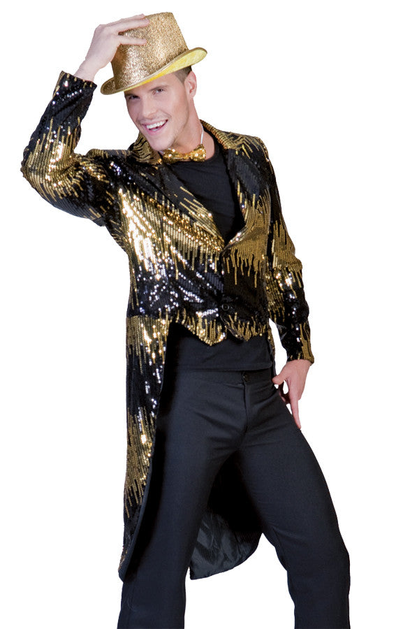 Men's Gold Glitter Tailcoat