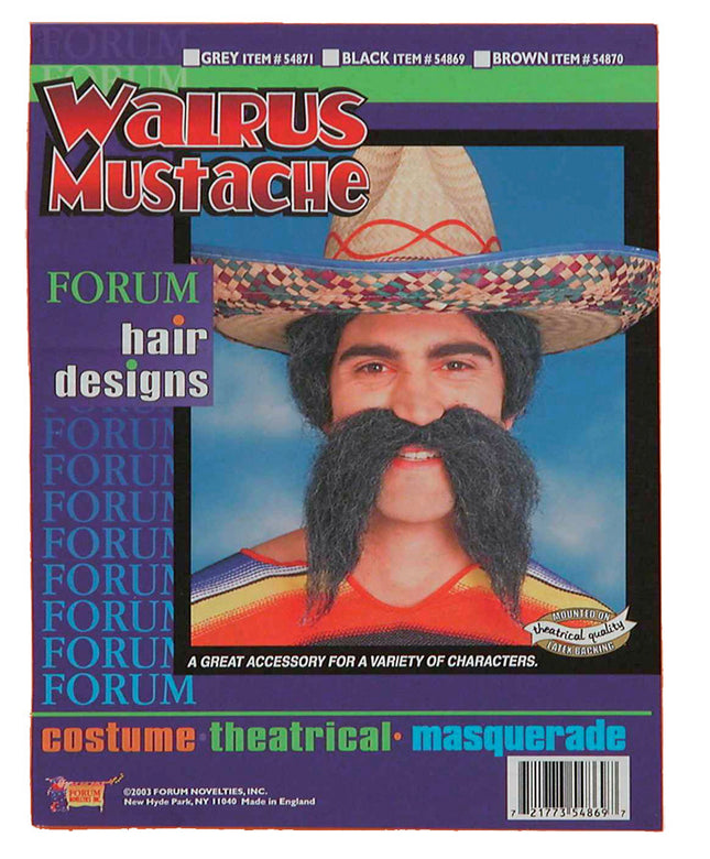 WALRUS MUSTACHE GREY
