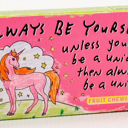 Always Be A Unicorn Gum- front of package