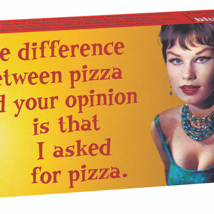 Difference Between Your Opinion and Pizza Gum- front of package