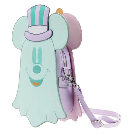 Pastel Ghost Mickey And Minnie Glow In The Dark Double Sided Crossbody Bag- side view