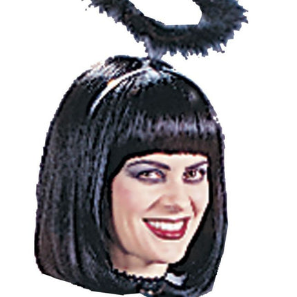 Black Marabou Halo