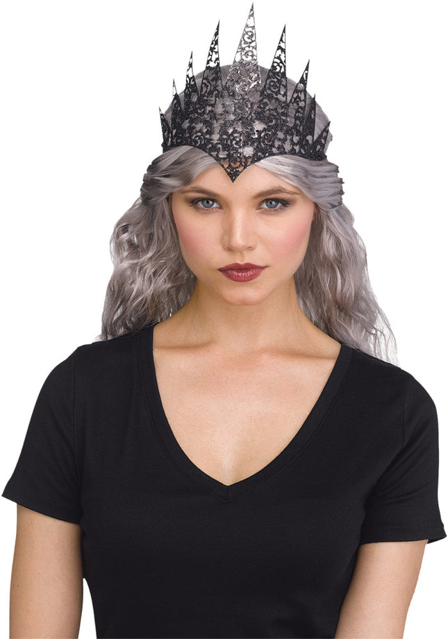 Black Flexible Glitter Crown