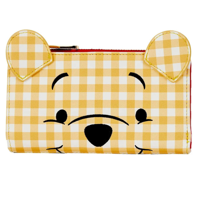 Winnie The Pooh Gingham Wallet- front view