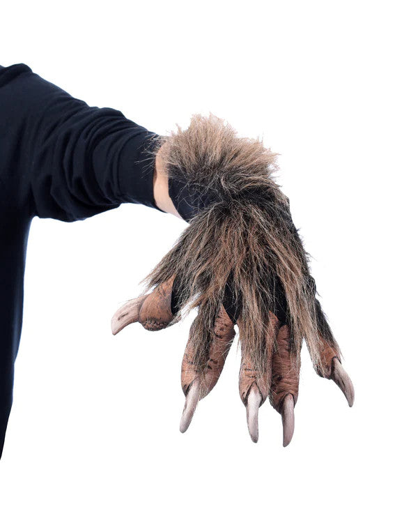 Brown Wolf Gloves- top view up close
