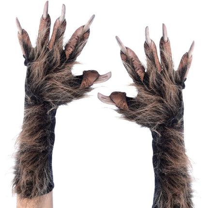 Brown Wolf Gloves- top view 2