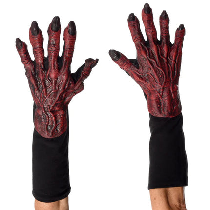 Red Devil Monster Gloves- top view