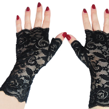 FINGERLESS LACE ARMWARMERS