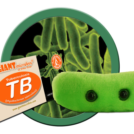 TB (Tuberculosis) plushie with informational tag