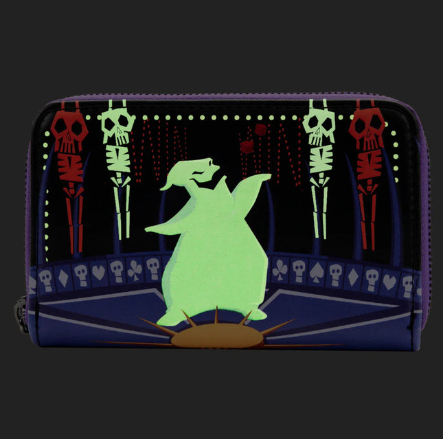 Nightmare Before Christmas Oogie Boogie Glow In The Dark Wallet- glowing front view