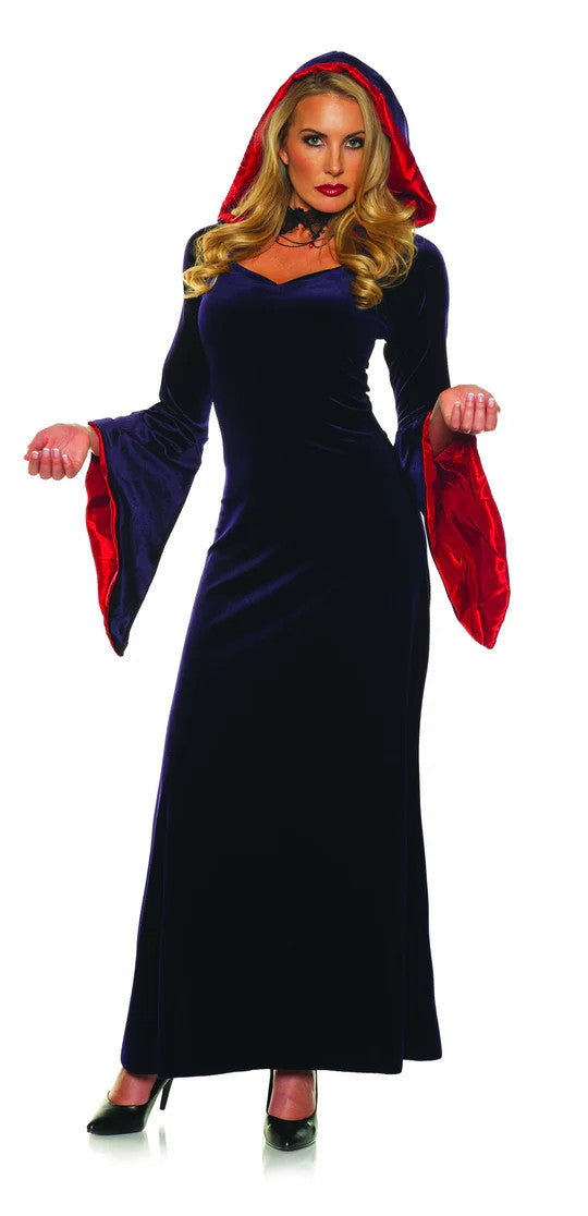 Gothica Hooded Sorceress Costume- front view