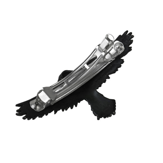 Black Raven Hair Slide- back view