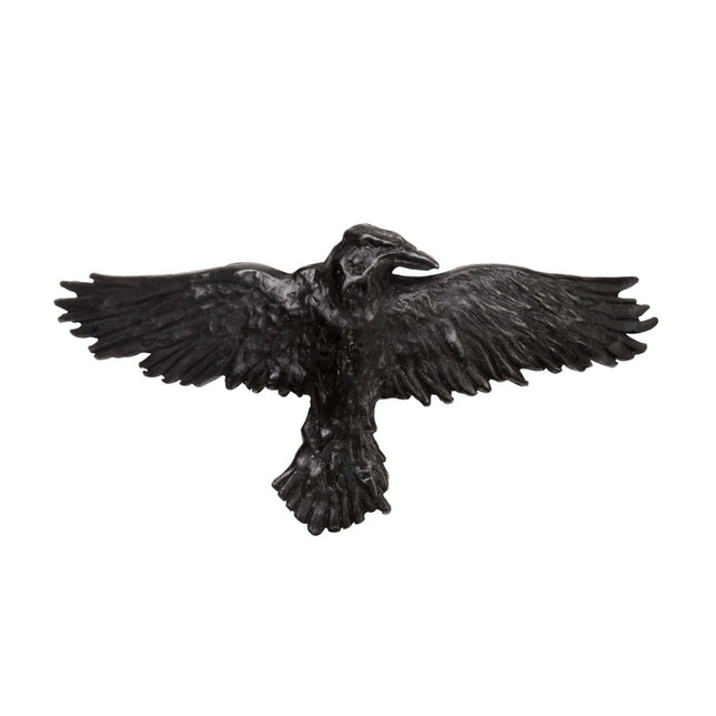Black Raven Hair Slide- front view