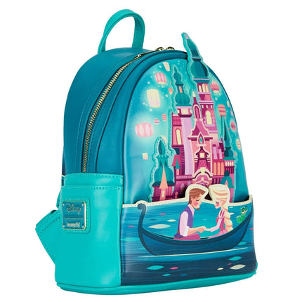 Tangled Rapunzel Castle Glow In The Dark Mini Backpack- side view