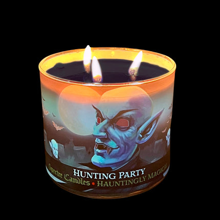 Hunting Party Color Changing Candle (15oz)- burning