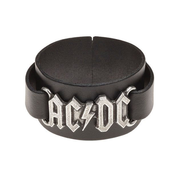 AC/DC Logo Wriststrap- top angled view
