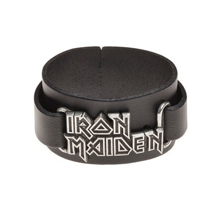 Iron Maiden Logo Wriststrap- top angled view