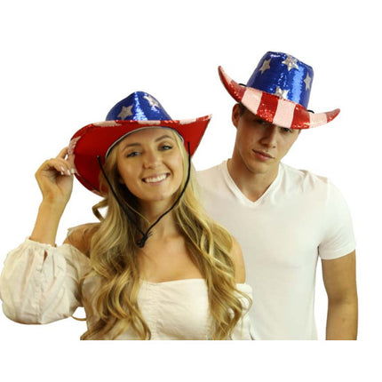 USA Sequin Cowboy Hat