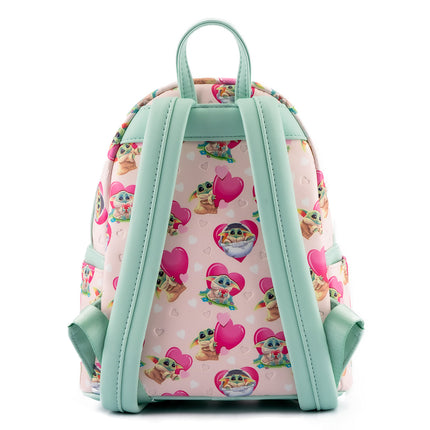 Star Wars Mandalorian Grogu Valentines Mini Backpack- back view
