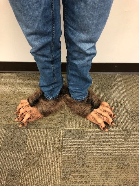 Brown Werewolf Feet- top view