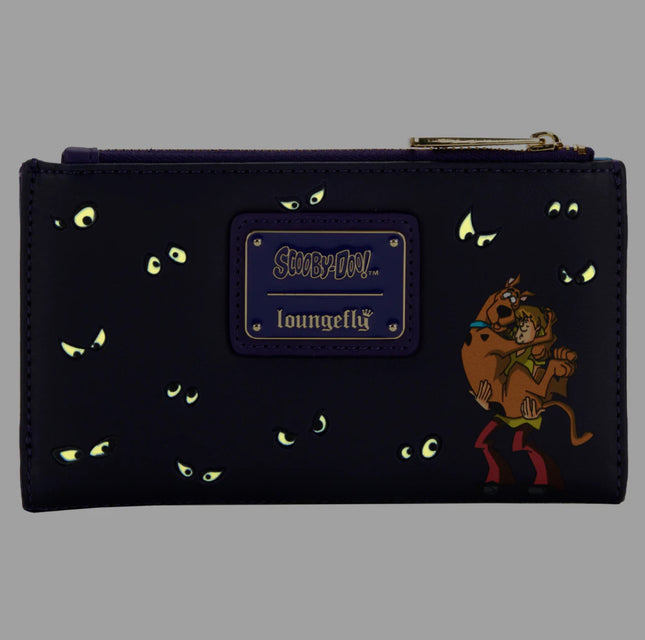 Scooby Doo Monster Chase Glow In The Dark Flap Wallet- glowing back view