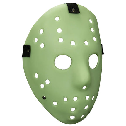 Mabry Monsters - Killer Goalie Mask- glow in the dark, right angled view