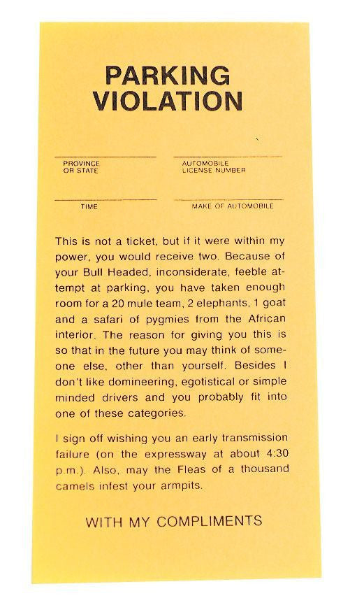 Parking Tickets prank