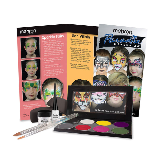 Paradise Face Painting - Premium Makeup Kit- contents