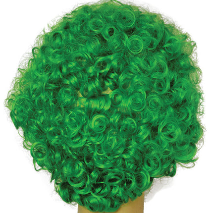 High Quality Short Curly Clown Wig Green Back