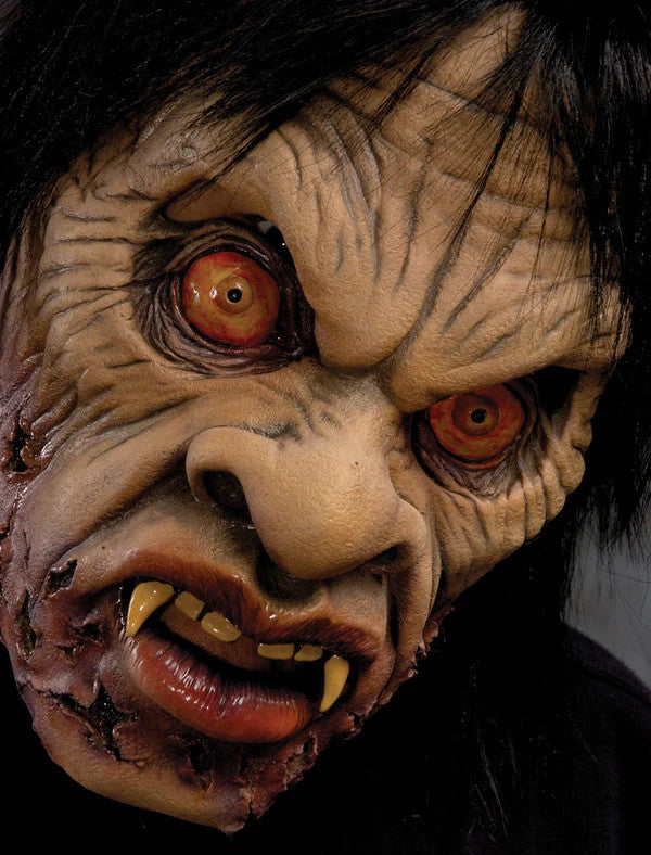 Voo Doo Zombie Mask- close up angled view