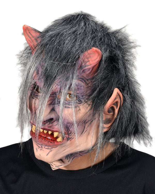 Deluxe Lucifer Mask- left angled view close up