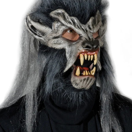 Night Crawler Werewolf Mask- mouth open close up