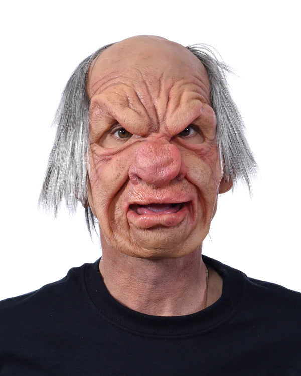 Grumpy Mask- front view, mouth open
