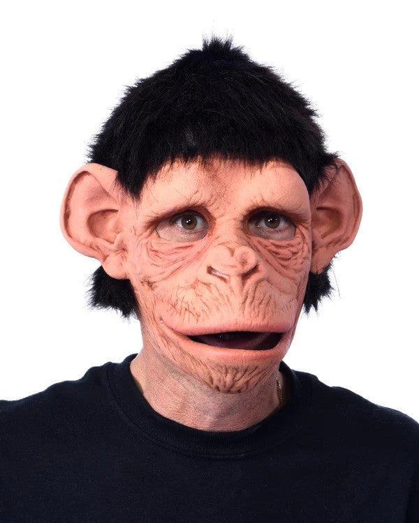 Monkey-Monkey Mask- front view, mouth open