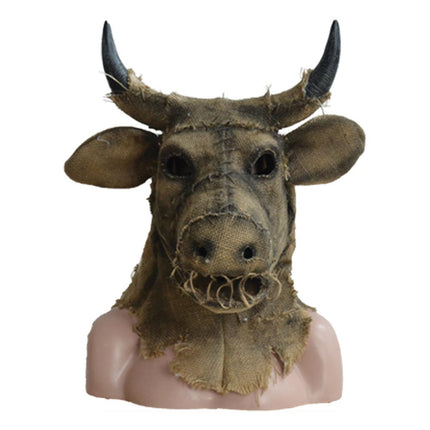 Burlap Bull Scarecrow Mask