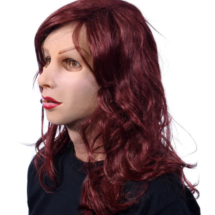 Red Hot Doll Mask- side view