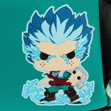 POP! My Hero Academia Deku Infinity Glow In The Dark Cosplay Mini Backpack- up close back view