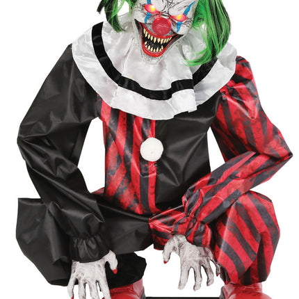 Animated Crouching Red Clown Prop